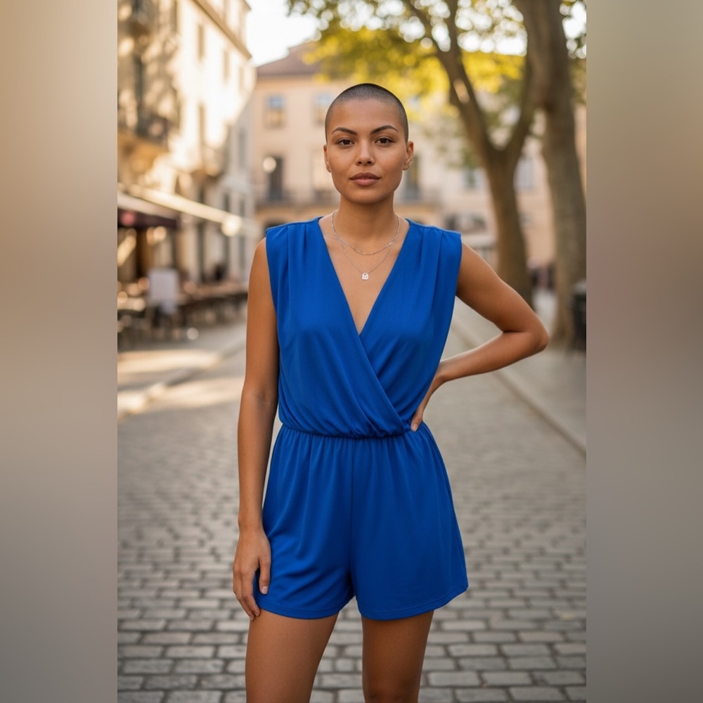 Royal Blue Romper